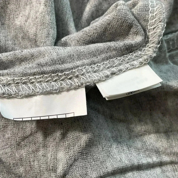 Joe Fresh Size S White Gray Sheer Rayon Top Long Sleeve Blouse T-Shirt Soft FLAW - Picture 4 of 9